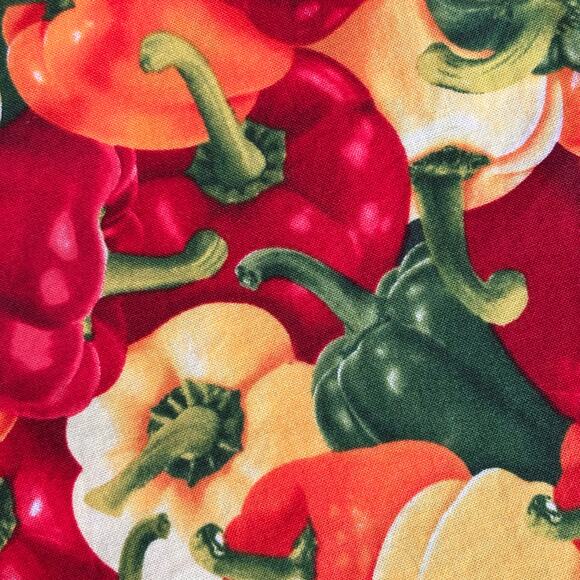 Retrolicious Bell Pepper Print Skater Mini Skirt Colorful Veggie Cotton Medium - Picture 9 of 9